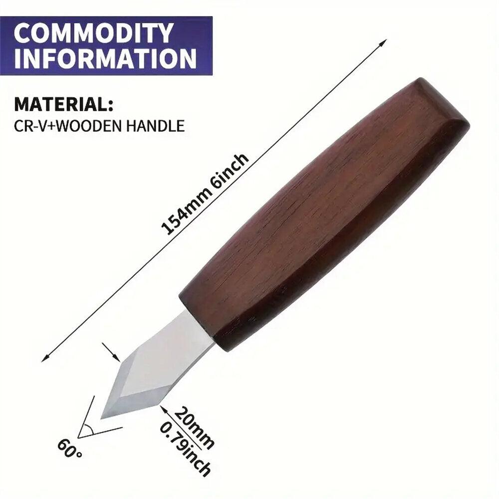 Marking Knife Double Bevel Striking Knife With CR-V Sharp Blade Wooden Handle For Woodworking Carving And Marking