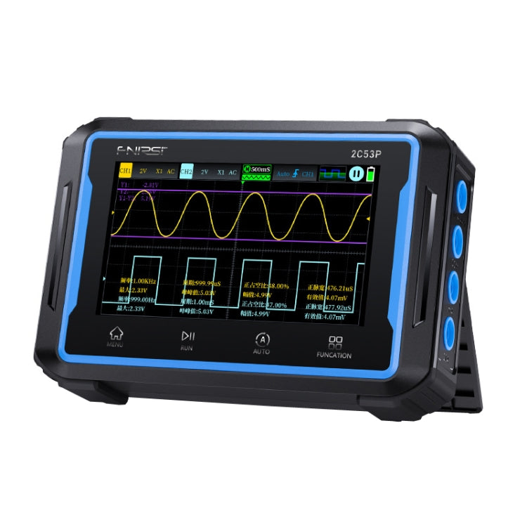 FNIRSI 2C53P Dual Channel Flat Panel Digital Oscilloscope Multimeter Signal Generator 3 In 1, 2C53P 2C53P