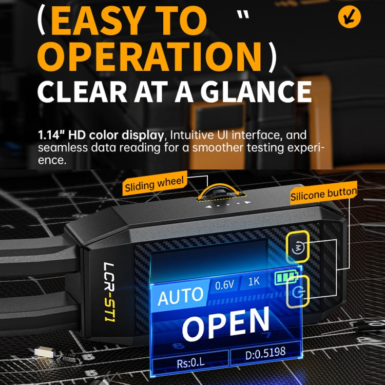 FNIRSI Digital Tweezers Resistor Capacitor Component Test Multimeter
