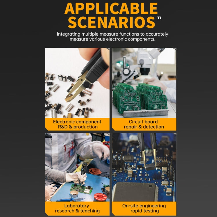 FNIRSI Digital Tweezers Resistor Capacitor Component Test Multimeter