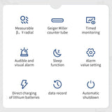 FNIRSI GC-02 Personal Radiation Detector with Alarm, FNIRSI GC-02