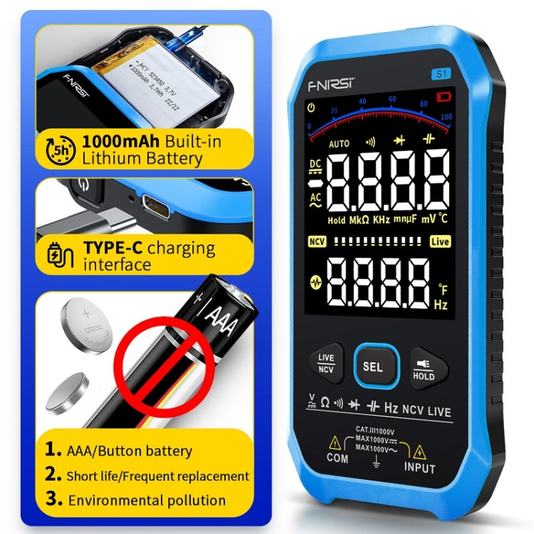 FNIRSI S1 Digital High Precision Fully Automatic Digital Multimeter, S1