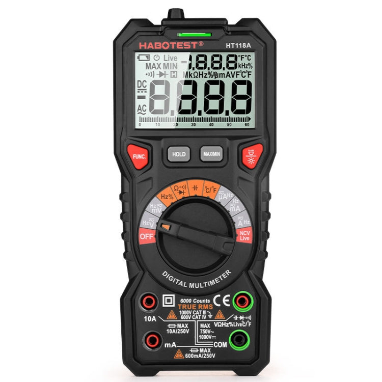 HABOTEST HT118A Handheld Double Backlight High-precision Automatic Digital Multimeter, HT118A HT118A