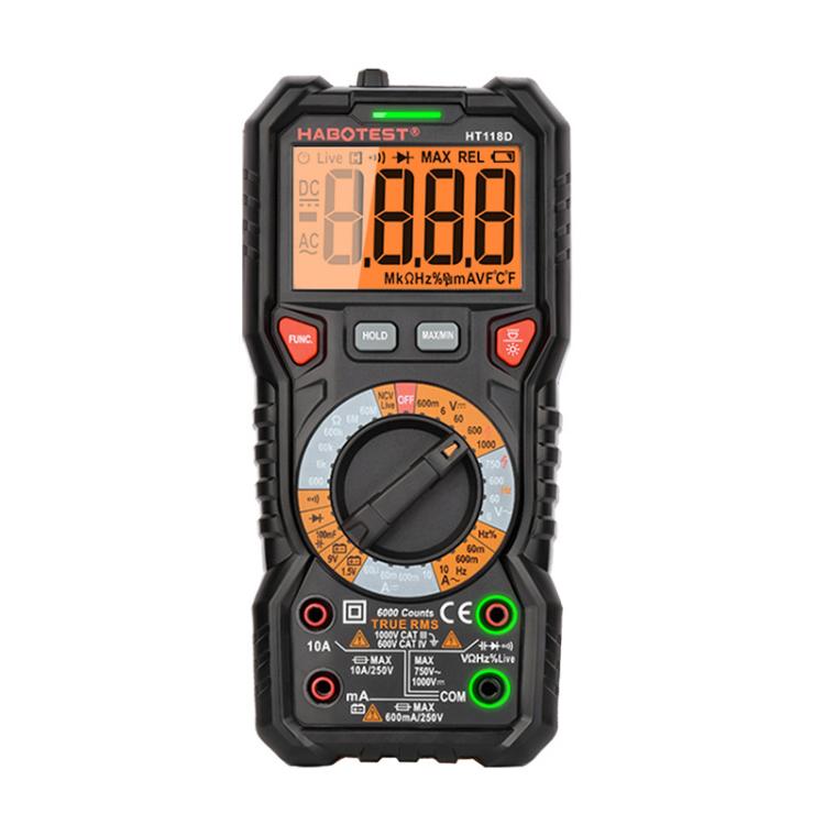 HABOTEST HT118D Portable High-precision Manual Digital Multimeter, HT118D HT118D