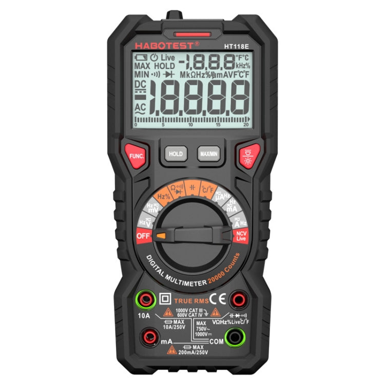 HABOTEST HT118E Handheld High-precision Full Gear Fire Prevention Digital Multimeter, HT118E HT118E