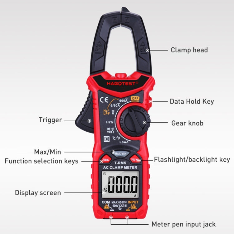 HABOTEST HT206A High Precision Digital Clamp Multimeter, HT206A