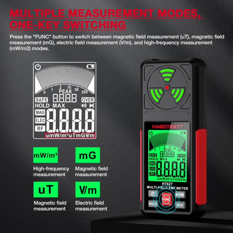 HABOTEST HT627 Electromagnetic Radiation Detector, HT627