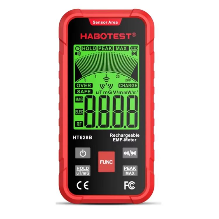 HABOTEST HT628B Multi-Field EMF Meter Rechargeable Electromagnetic Radiation Tester, HT628B HT628B
