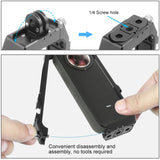 PULUZ Protective Cage Rig Housing Frame with Cold Shoe Mounts & Magnetic Folding Tripod Adapter for Insta360 ONE X2, Cage For Insta360 ONE X2