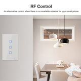 Sonoff T2 Touch 120mm Tempered Glass Panel Wall Switch Smart Home Light Touch Switch, Compatible with Alexa and Google Home, AC 100V-240V, US Plug, 120mm/ 1 US Plug