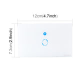 Sonoff Touch 120mm 1 Gang Tempered Glass Panel Wall Switch Smart Home Light Touch Switch, Compatible with Alexa and Google Home, AC 90V-250V 400W 2A, 120mm