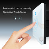 Sonoff Touch 120mm 1 Gang Tempered Glass Panel Wall Switch Smart Home Light Touch Switch, Compatible with Alexa and Google Home, AC 90V-250V 400W 2A, 120mm