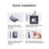 Sonoff Touch 120mm 1 Gang Tempered Glass Panel Wall Switch Smart Home Light Touch Switch, Compatible with Alexa and Google Home, AC 90V-250V 400W 2A, 120mm