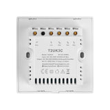 Sonoff T2 Touch 86mm Tempered Glass Panel Wall Switch Smart Home Light Touch Switch, Compatible with Alexa and Google Home, AC 100V-240V, UK Plug, 86mm/ 1 UK Plug