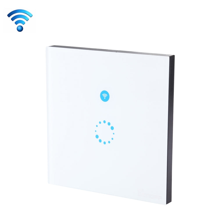 Sonoff Touch 86mm 1 Gang Tempered Glass Panel Wall Switch Smart Home Light Touch Switch, Compatible with Alexa and Google Home, AC 90V-250V 400W 2A, 86mm