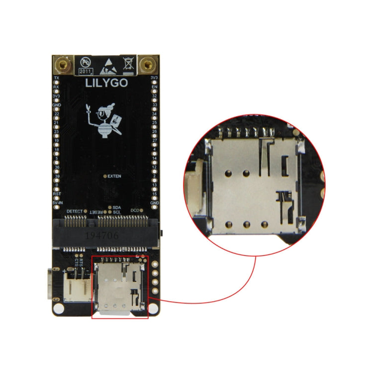 TTGO T-PCIE ESP32-WROVER-B AXP192 Chip WiFi Bluetooth Nano Card SIM Series Module 16MB Hardware Composable Development Board, 16MB