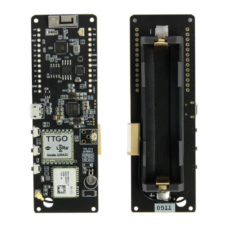 TTGO T-Beam ESP32 Bluetooth WiFi Module 868MHz GPS NEO-M8N LORA 32 Module with Antenna & 18650 Battery Holder, 868MHz