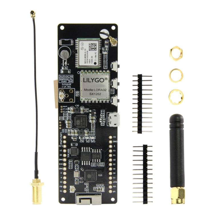 TTGO T-Beam ESP32 Bluetooth WiFi Module 868MHz GPS NEO-M8N LORA 32 Module with Antenna & 18650 Battery Holder, 868MHz