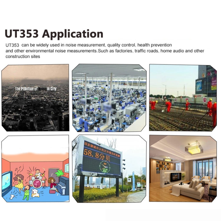 UNI-T UT353 30~130dB Noise Measuring Instrument Audio Sound Level Meter, UNI-T UT353