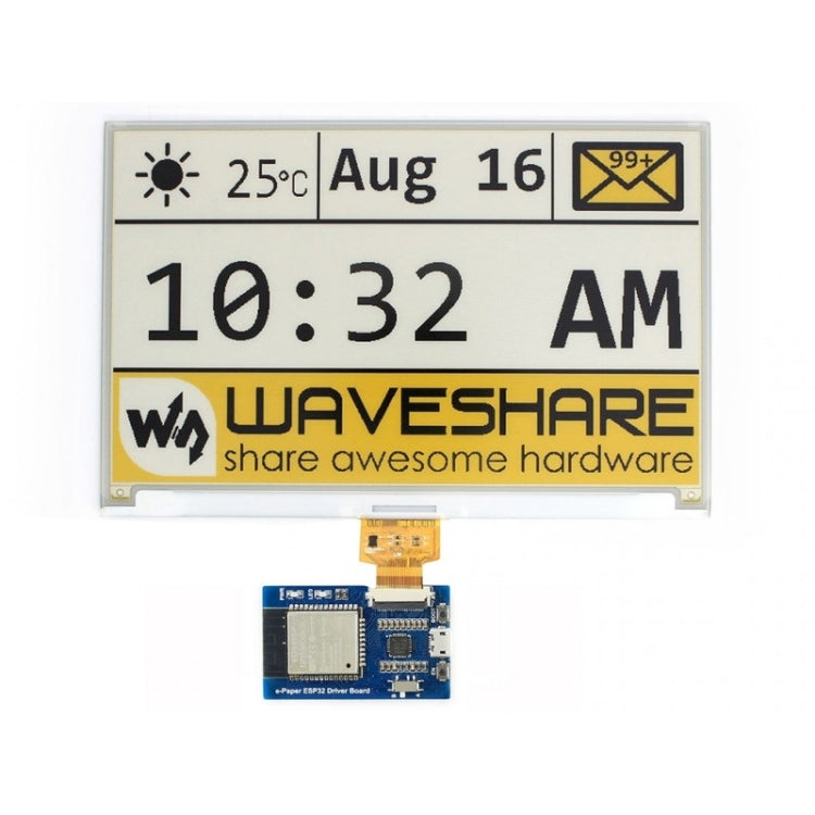 Waveshare Universal e-Paper Raw Panel Driver Board, ESP32 WiFi / Bluetooth Wireless, 15823