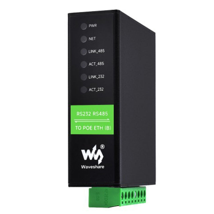 Waveshare RS232 RS485 To RJ45 Ethernet Serial Server, 25108, 25391 25391 RS232 RS485 TO POE ETH (B)