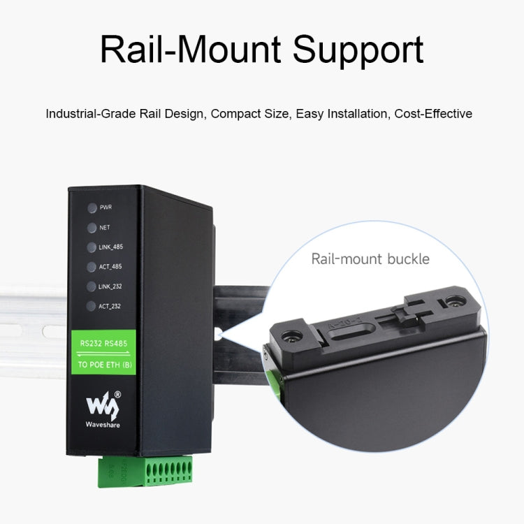 Waveshare RS232 RS485 To RJ45 Ethernet Serial Server, 25108, 25391