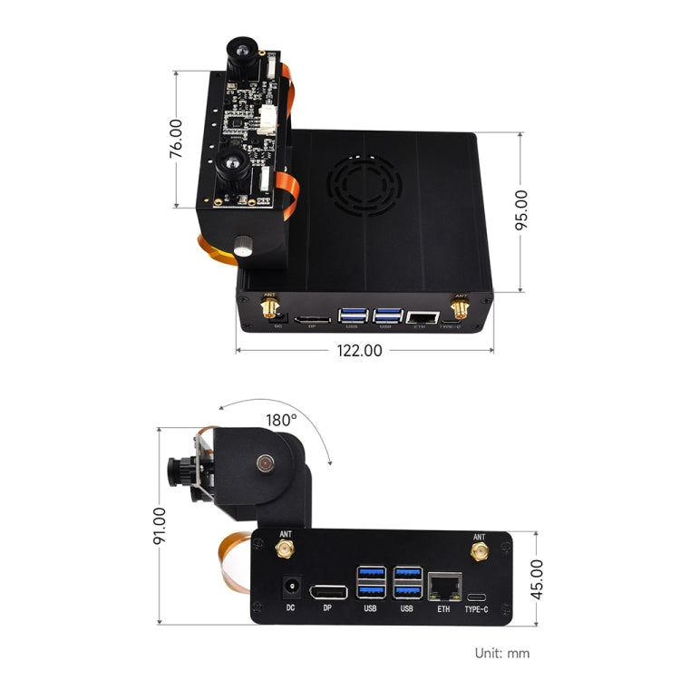 Waveshare 25334 For Jetson Orin Aluminum Alloy Case With Camera Holder