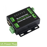 Waveshare Industrial RS232/RS485 to Ethernet Converter, US Plug, RS232/RS485 RS232 RS485