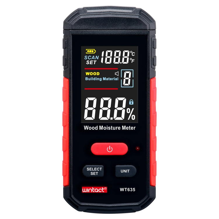 Wintact WT635 Wood Moisture Meter with 10 Gears, WT635 WT635