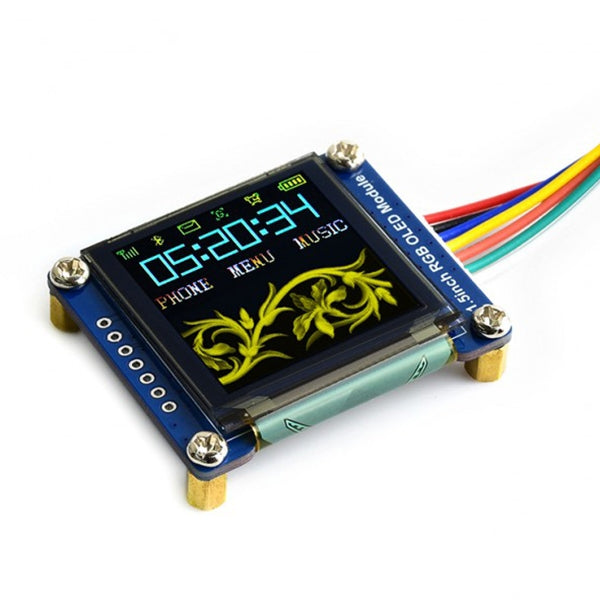 WAVESHARE 128x128 General 1.5inch RGB OLED Display Module 16-bit High Color with SPI Interface, 1.5inch OLED