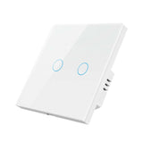 Tuya ZigBee Zero Firewire Touch Wall Remote Control Switch Light Control Voice Switch EU Plug, Style:, 1 Gang (White), 2 Gang (White), 3 Gang (White), 1 Gang (Black), 2 Gang (Black), 3 Gang (Black) 2 Gang (White)