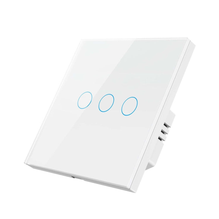 Tuya ZigBee Zero Firewire Touch Wall Remote Control Switch Light Control Voice Switch EU Plug, Style:, 1 Gang (White), 2 Gang (White), 3 Gang (White), 1 Gang (Black), 2 Gang (Black), 3 Gang (Black) 3 Gang (White)