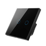 Tuya ZigBee Zero Firewire Touch Wall Remote Control Switch Light Control Voice Switch EU Plug, Style:, 1 Gang (White), 2 Gang (White), 3 Gang (White), 1 Gang (Black), 2 Gang (Black), 3 Gang (Black) 2 Gang (Black)