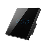 Tuya ZigBee Zero Firewire Touch Wall Remote Control Switch Light Control Voice Switch EU Plug, Style:, 1 Gang (White), 2 Gang (White), 3 Gang (White), 1 Gang (Black), 2 Gang (Black), 3 Gang (Black) 3 Gang (Black)