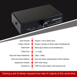 1 In 4 Out Audio Frequency Signal Splitter Distribute Device, Non Consumption, 3.5mm Interface Output, 1 In 4 Out 3.5mm Interface