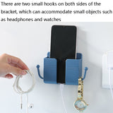 10 PCS Wall-Mounted Remote Control Storage Box Bedside Mobile Phone Charging Stand, 10 PCS Yellow, 10 PCS Green, 10 PCS Blue, 10 PCS Pink, 10 PCS White