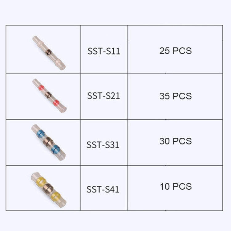 100 PCS / Box Professional Water Resistant Solder Ring Heat-shrinkable Tube, 100 PCS / Set