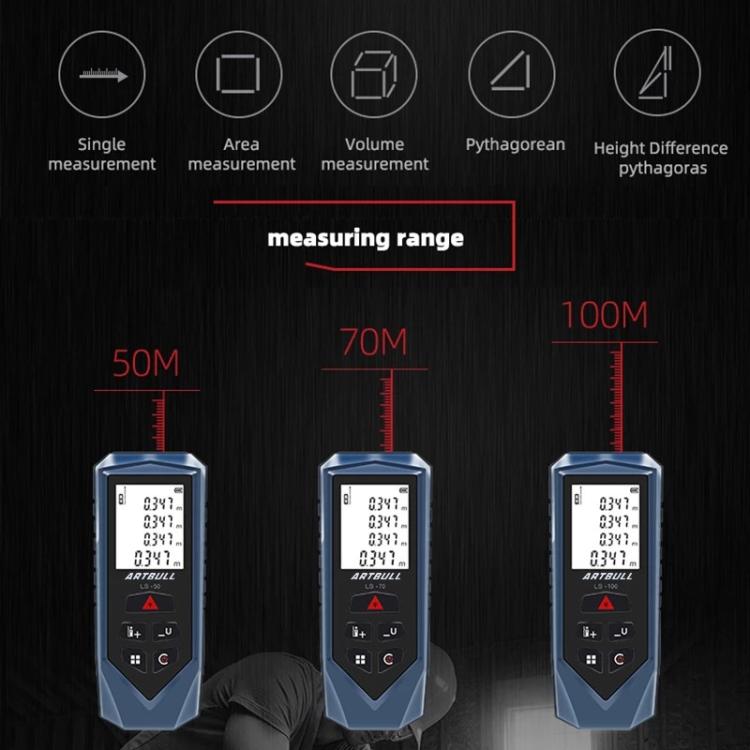 ARTBULL Handheld Infrared Laser Distance Meter Electronic Ruler, 100m