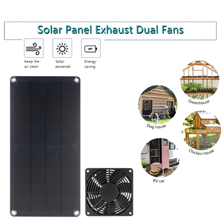 10W High Speed and Long Life Solar Mini Fan Outdoor Pet Exhaust Fan, 10W