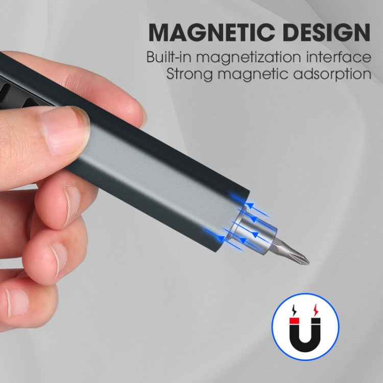 11 In 1 Rechargeable Mini Electric Screwdriver Set With 3LED Lighting, 11 In 1 Blue