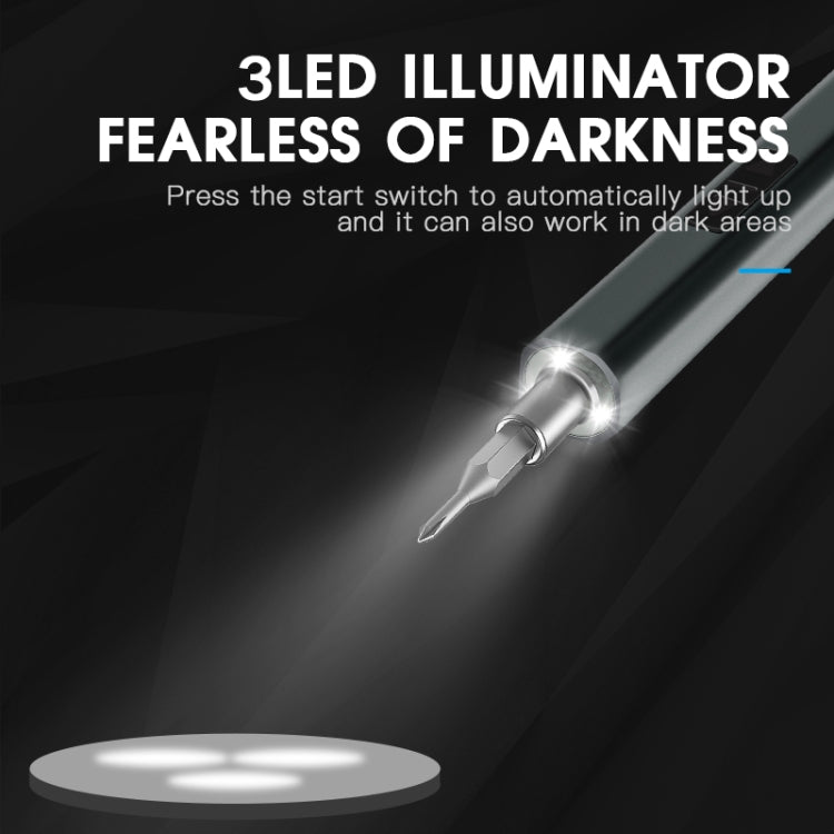 11 In 1 Rechargeable Mini Electric Screwdriver Set With 3LED Lighting, 11 In 1 Blue