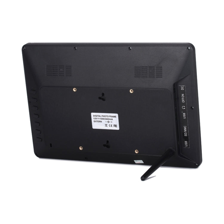 12.0 Inch LED Display Multi-media Digital Photo Frame with Holder / Music & Movie Player / Remote Control Function, Support USB / SD, Built in Stereo Speaker, 12.0 Inch