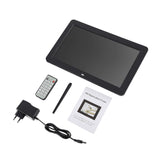 12.0 Inch LED Display Multi-media Digital Photo Frame with Holder / Music & Movie Player / Remote Control Function, Support USB / SD, Built in Stereo Speaker, 12.0 Inch