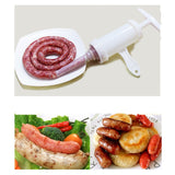 2 PCS Sausage Machine Meat Stuffer Filler Hand Operated Salami Maker, 12x17x19cm