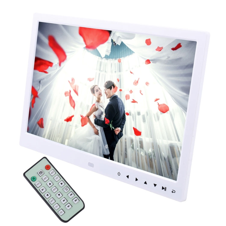 13.0 inch LED Display Digital Photo Frame with Holder / Remote Control, Allwinner, Support USB / SD Card Input / OTG, 13.0 inch 13.0 inch White
