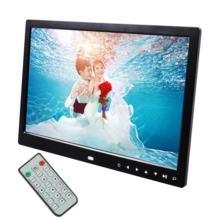 13.0 inch LED Display Digital Photo Frame with Holder / Remote Control, Allwinner, Support USB / SD Card Input / OTG, 13.0 inch 13.0 inch Black