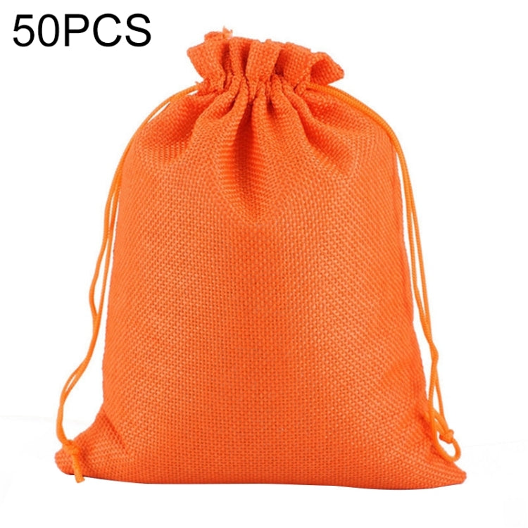 50 PCS Multi size Linen Jute Drawstring Gift Bags Sacks Wedding Birthday Party Favors Drawstring Gift Bags, 13x18cm, 15x20cm, 17x23cm