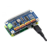 Waveshare 16-Channel 12-bit I2C Servo Driver HAT for Raspberry Pi, 15275