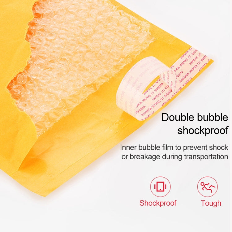 100pcs Kraft Paper Envelope Bag Express Bubble Bag Packaging Bag, Size: 15x18+4cm, 15x18+4cm