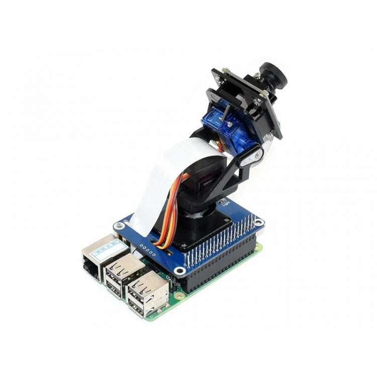 Waveshare 2-DOF Pan-Tilt HAT for Raspberry Pi, Light Intensity Sensing, I2C Interface, 16138